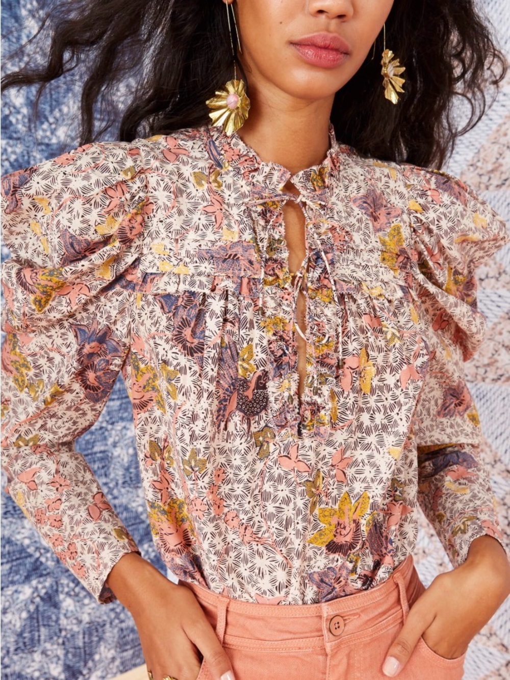 Ulla Johnson Floral Remy Blouse